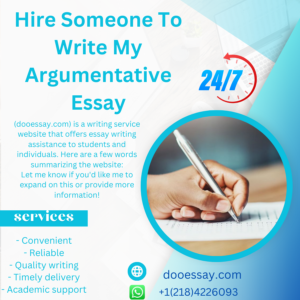 Hire Someone To Write My Argumentative Essay