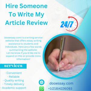 Hire Someone To Write My Article Review