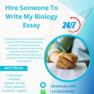 Hire Someone to Write My Biology Essay