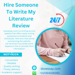 Hire Someone To Write My Literature Review