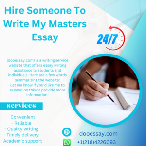 Hire Someone to Write My Masters Essay