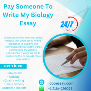 Pay Someone To Write My Biology Essay