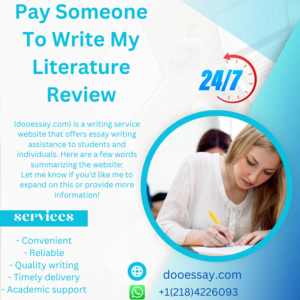 Pay Someone to Write My Literature Review