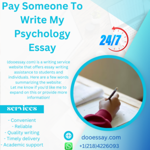 Pay Someone to Write My Psychology Essay