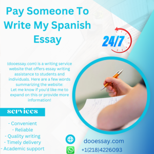 Pay Someone To Write My Spanish Essay